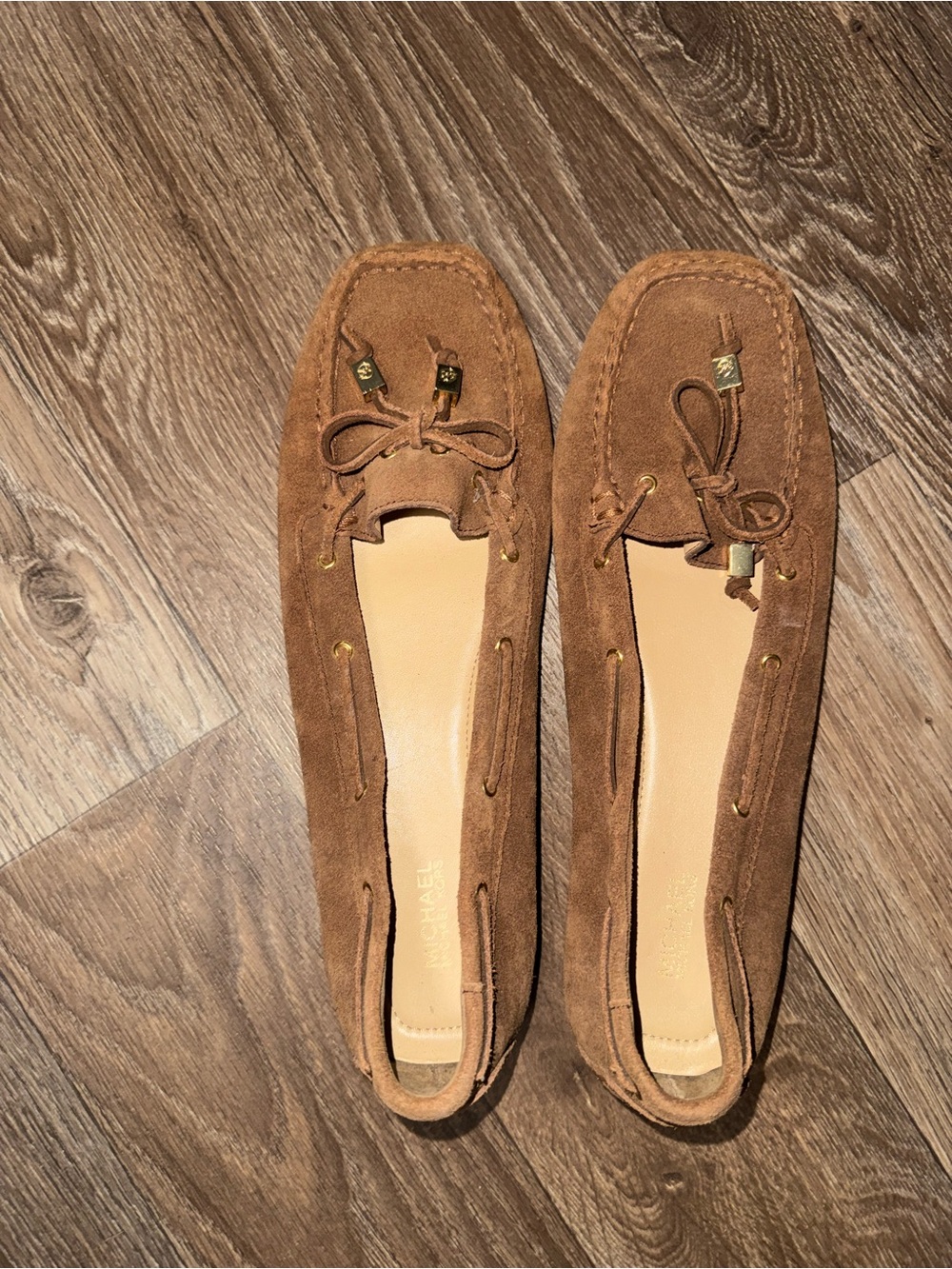 Leather with brown suede Michael Kors moccasins